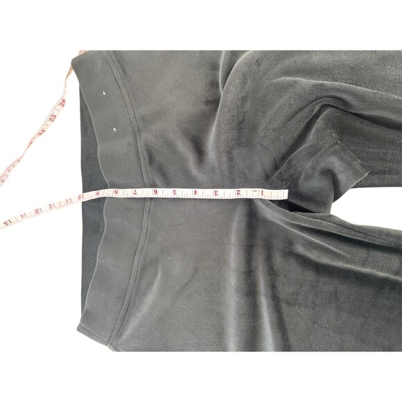 Juicy Couture Track Pants Womens S Black Velour Wide Leg Rhinestone Logo - Picture 4 of 6